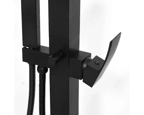 Напольный смеситель для ванны отдельностоящий с лейкой,черный матовый FELICE 1050 NERO OPACO