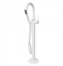 Напольный смеситель для ванны отдельностоящий с лейкой,белый матовый FELICE 0650 BIANCO OPACO