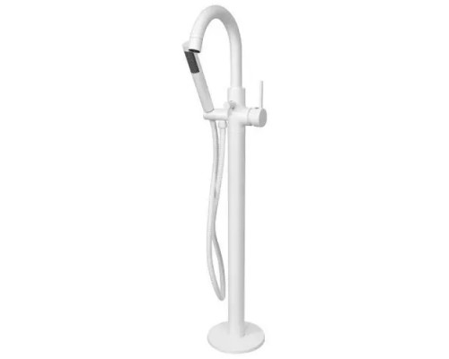 Напольный смеситель для ванны отдельностоящий с лейкой,белый матовый FELICE 0650 BIANCO OPACO