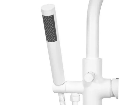 Напольный смеситель для ванны отдельностоящий с лейкой,белый матовый FELICE 0650 BIANCO OPACO