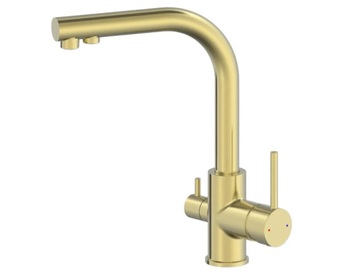 Смеситель для кухни с фильтром для питьевой воды,золото матовое FELICE 1718-12 ORO OPACO