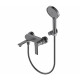 Смеситель для ванны с душем,оружейная сталь FELICE 8040 G GUN METAL