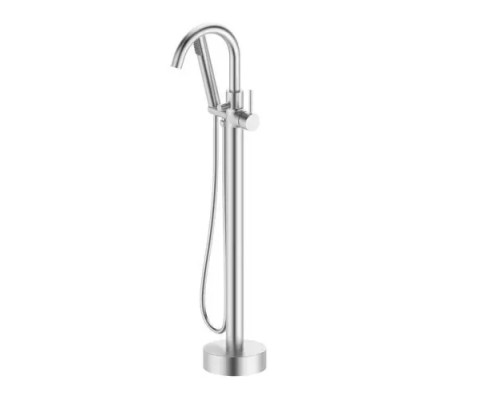 Напольный смеситель для ванны отдельностоящий с лейкой,никель FELICE 0650 NICHEL