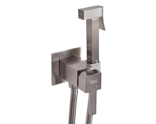 Гигиенический душ со смесителем встраиваемый, Никель FELICE 3515 NICHEL