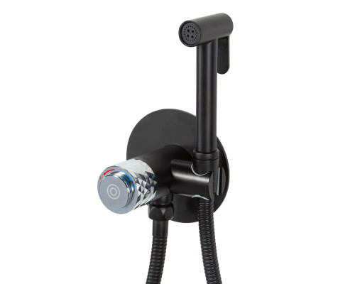 Гигиенический душ со смесителем с термостатом встраиваемый, Хром/Черный матовый FELICE 4515 CROMO-NERO OPACO
