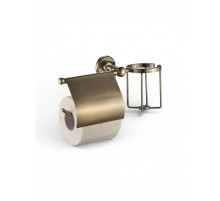 Держатель для туалетной бумаги закрытый с держателем освежителя воздуха,бронза FELICE N 1007-S BRONZO