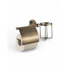 Держатель для туалетной бумаги закрытый с держателем освежителя воздуха,бронза FELICE N 1007-S BRONZO