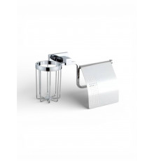 Держатель для туалетной бумаги закрытый с держателем освежителя воздуха,хром FELICE B 1007-D