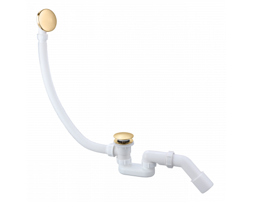 Слив-перелив для ванны автоматический с системой клик клак,золото глянец FELICE F 1 ORO