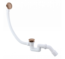 Слив-перелив для ванны автоматический с системой клик клак,матовая медь FELICE F 1 RAME SPAZZOLATO