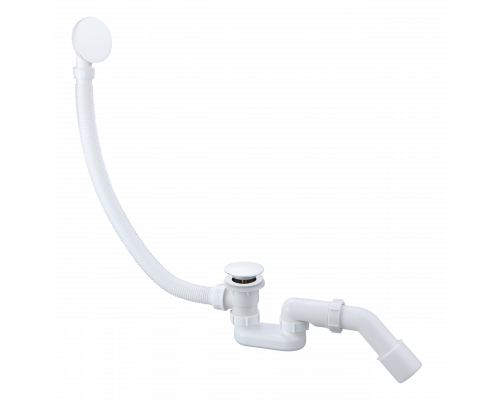 Слив-перелив для ванны автоматический с системой клик клак,белый глянец FELICE F 1 BIANCO