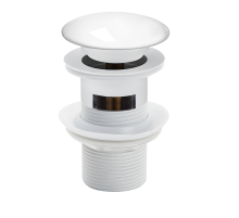 Донный клапан для раковины с переливом,белый керамический FELICE V-7 CERAMICO BIANCO