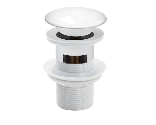 Донный клапан для раковины с переливом,белый керамический FELICE V-7 CERAMICO BIANCO
