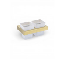 Двойной настенный стакан,матовое золото FELICE D 1029 ORO OPACO
