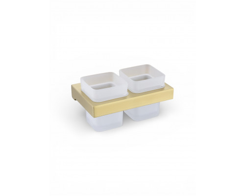 Двойной настенный стакан,матовое золото FELICE D 1029 ORO OPACO