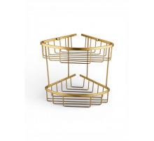 Угловая полка двухъярусная,матовое золото FELICE F 02 ORO OPACO
