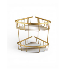 Угловая полка двухъярусная,матовое золото FELICE F 02 ORO OPACO