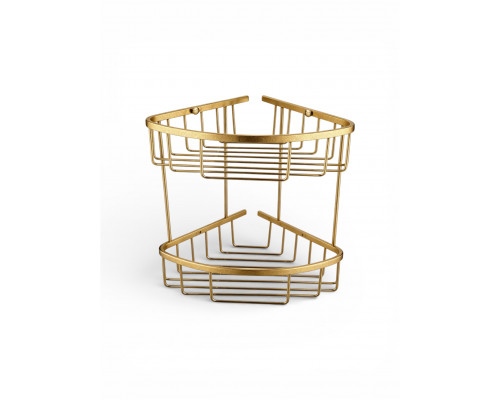 Угловая полка двухъярусная,матовое золото FELICE F 02 ORO OPACO