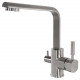 Смеситель для кухни с краном для питьевой воды ,никель FELICE 1516-2 NICHEL