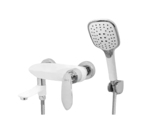 Смеситель для ванны с душем,белый/хром FELICE 9040 B CROMO BIANCO