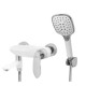 Смеситель для ванны с душем,белый/хром FELICE 9040 B CROMO BIANCO
