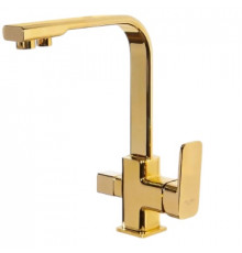 Смеситель для кухни с краном для питьевой воды,золото глянец FELICE 1617-11 ORO