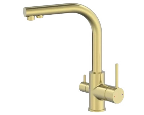 Смеситель для кухни с фильтром для питьевой воды,золото матовое FELICE 1718-12 ORO OPACO