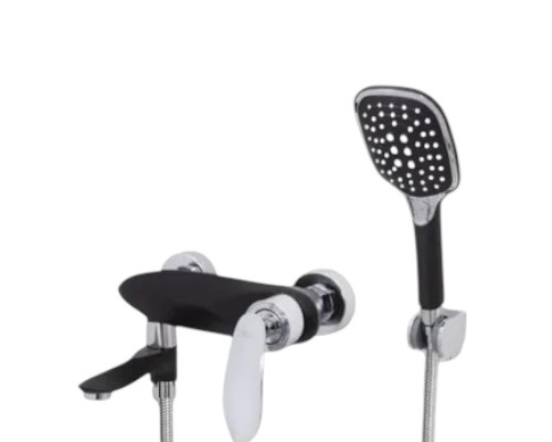 Смеситель для ванны с душем,черный матовый/хром FELICE 9040 NERO OPACO