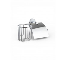 Держатели для туалетной бумаги и освежителя воздуха,хром/кольцо с белой вставкой FELICE R 1007-D BL