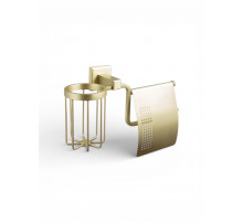 Держатель туалетной бумаги с держателем для освежителя воздуха,матовое золото FELICE FL 1007-D ORO OPACO
