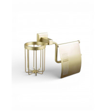 Держатель туалетной бумаги с держателем для освежителя воздуха,матовое золото FELICE FL 1007-D ORO OPACO