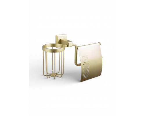 Держатель туалетной бумаги с держателем для освежителя воздуха,матовое золото FELICE FL 1007-D ORO OPACO