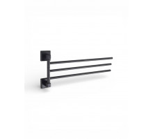 Поворотный держатель для полотенец тройной,черный матовый FELICE FL 1023 N