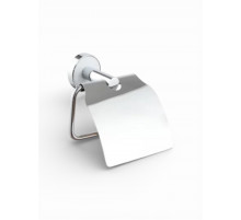 Держатель для туалетной бумаги закрытый,хром с белой вставкой FELICE R 1006 BL