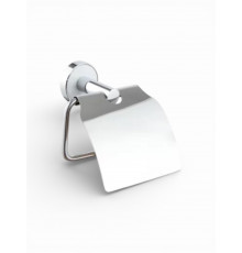 Держатель для туалетной бумаги закрытый,хром с белой вставкой FELICE R 1006 BL