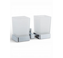 Стакан двойной для ванной комнаты подвесной,хром FELICE FL 1029 CROMO