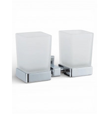 Стакан двойной для ванной комнаты подвесной,хром FELICE FL 1029 CROMO