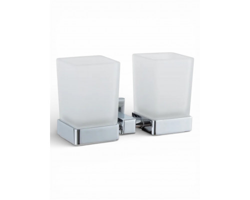 Стакан двойной для ванной комнаты подвесной,хром FELICE FL 1029 CROMO