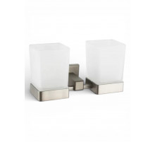 Стакан двойной для ванной комнаты подвесной,никель FELICE FL 1029 NICHEL