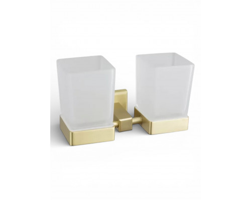 Стакан двойной для ванной комнаты подвесной,матовое золото FELICE FL 1029 ORO OPACO