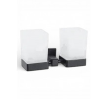 Стакан двойной для ванной комнаты подвесной,черный матовый FELICE FL 1029 N NERO OPACO