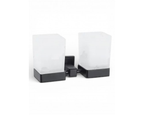 Стакан двойной для ванной комнаты подвесной,черный матовый FELICE FL 1029 N NERO OPACO