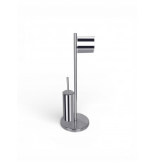 Стойка напольная с держателем для туалетной бумаги и ершиком для унитаза,хром FELICE F 0510 CROMO