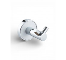 Двойной крючок,хром с белой вставкой FELICE R 1002 BL