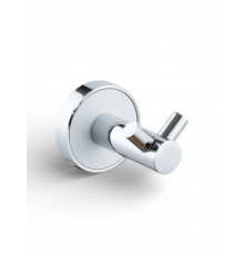 Двойной крючок,хром с белой вставкой FELICE R 1002 BL