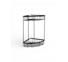 Полка двойная угловая 200-200,черный матовый FELICE F 02 NERO OPACO