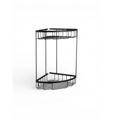 Полка двойная угловая 200-200,черный матовый FELICE F 02 NERO OPACO