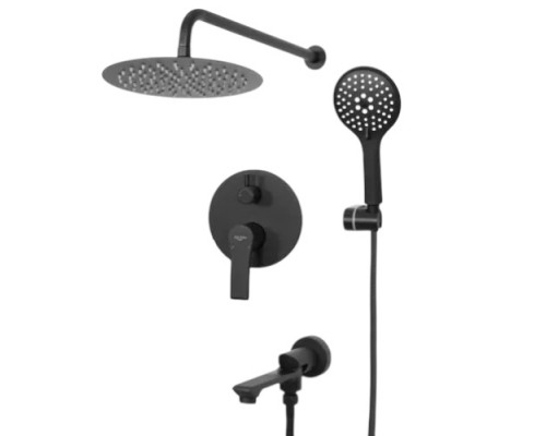 Встраиваемая душевая система для ванны и душа,черный матовый FELICE 8020 NERO OPACO