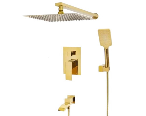 Встраиваемая душевая система для ванны и душа,золото глянцевое FELICE 1020 ORO