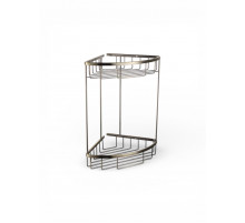 Угловая полка для ванной комнаты двойная,бронза FELICE F 02 BRONZO